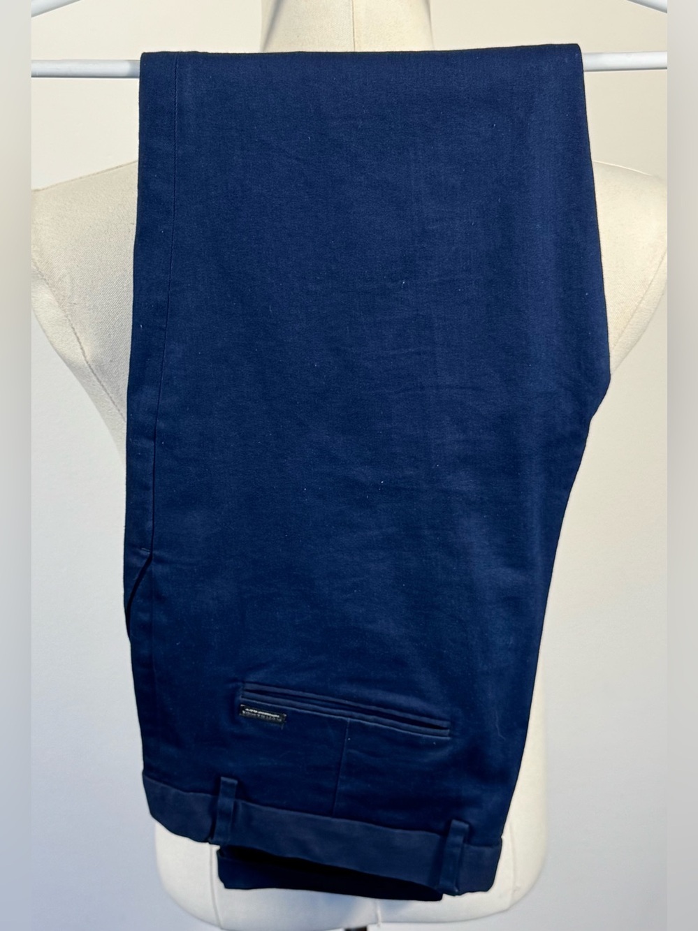 Scotch & Soda Navy Dress Pants with Button Closure
